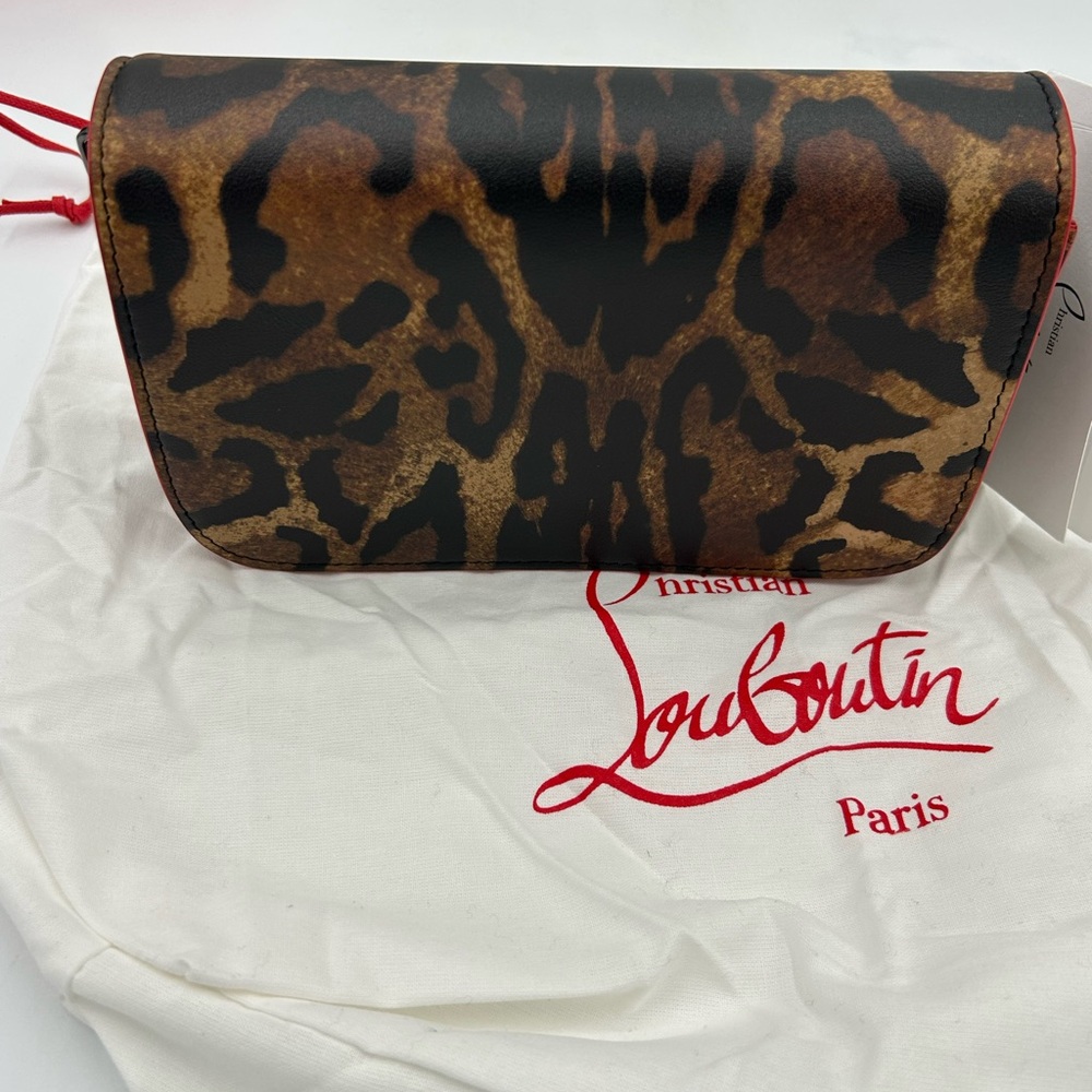 Women's Christian Louboutin, Paloma Bengali, leather clutch/shoulder bag - Picture 5 of 14